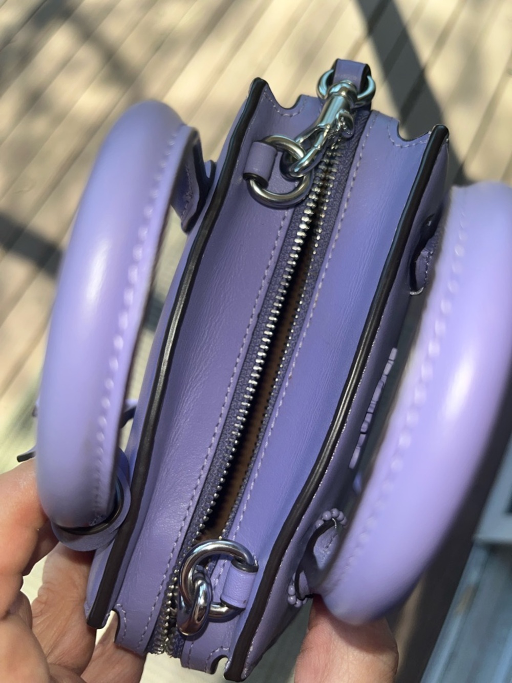 Coach Lavender Mini Satchel Bag with adjustable crossbody - Picture 12 of 17